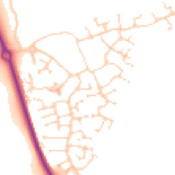 Daytime road noise heatmap for MK40 4SG