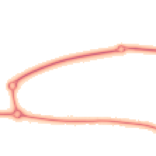 Night-time road noise heatmap for MK40 4UB
