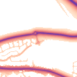 Daytime road noise heatmap for MK40 4UE