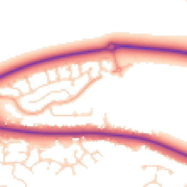 Daytime road noise heatmap for MK40 4UG