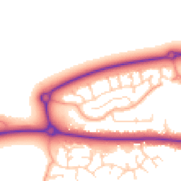 Daytime road noise heatmap for MK40 4UU