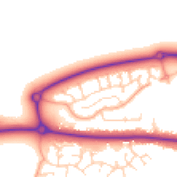 Daytime road noise heatmap for MK40 4UW