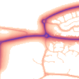 Daytime road noise heatmap for MK40 4XA