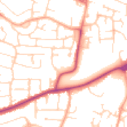 Daytime road noise heatmap for MK41 0AH