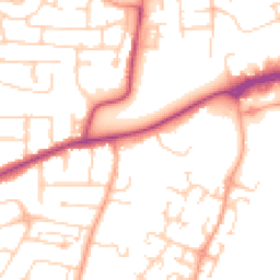 Daytime road noise heatmap for MK41 0DP