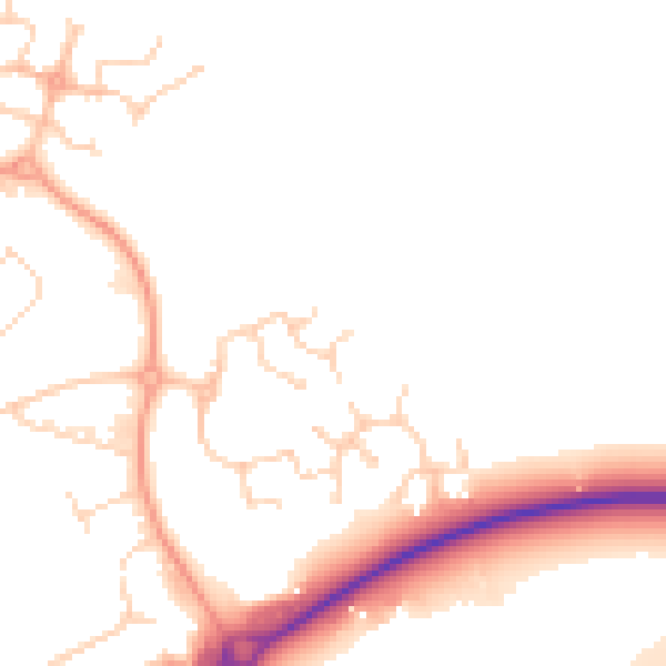 Daytime road noise heatmap for MK41 0UT
