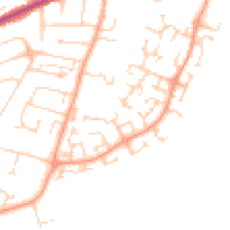 Daytime road noise heatmap for MK41 0WE