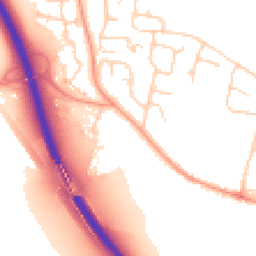 Daytime road noise heatmap for MK41 6AJ