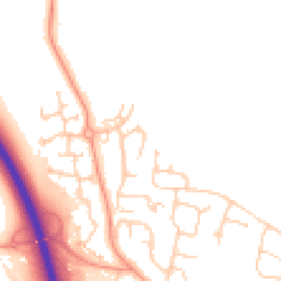 Daytime road noise heatmap for MK41 6BD