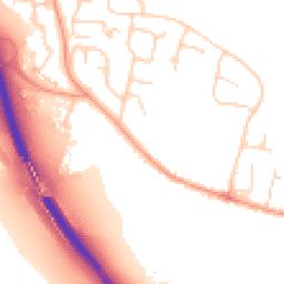 Daytime road noise heatmap for MK41 6BS