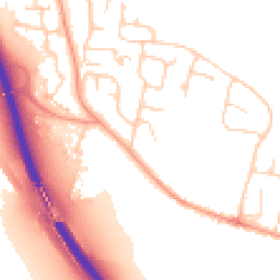 Daytime road noise heatmap for MK41 6BX