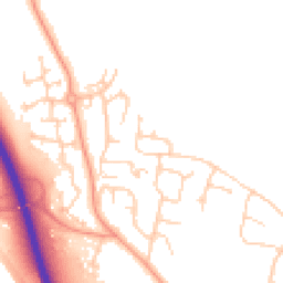 Daytime road noise heatmap for MK41 6DF