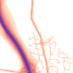 Daytime road noise heatmap for MK41 6GD