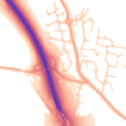 Daytime road noise heatmap for MK41 6GP
