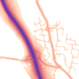 Daytime road noise heatmap for MK41 6GQ