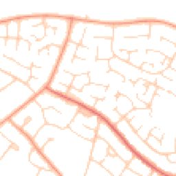 Daytime road noise heatmap for MK41 8JZ