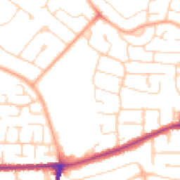 Daytime road noise heatmap for MK41 9EU