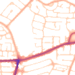 Daytime road noise heatmap for MK41 9LD