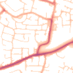 Daytime road noise heatmap for MK41 9NP