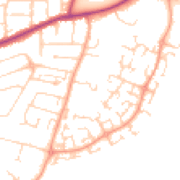 Daytime road noise heatmap for MK41 9TT