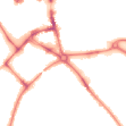 Night-time road noise heatmap for MK42 0AA