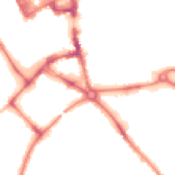 Night-time road noise heatmap for MK42 0AB