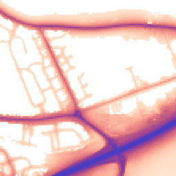 Daytime road noise heatmap for MK42 0AJ
