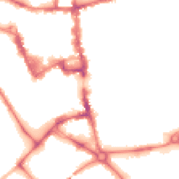 Night-time road noise heatmap for MK42 0AU