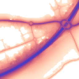 Daytime road noise heatmap for MK42 0AW