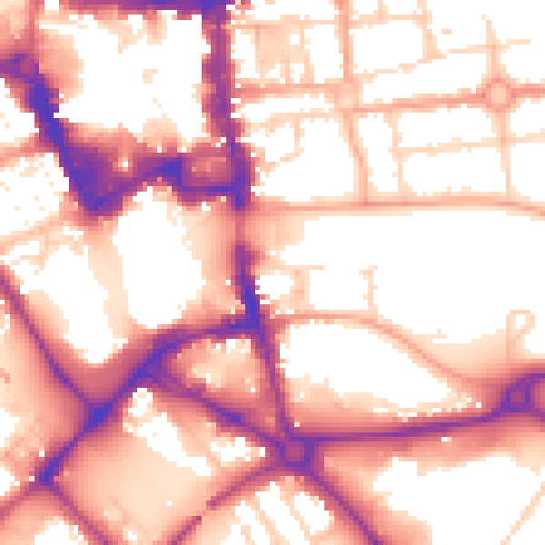 Daytime road noise heatmap for MK42 0AX