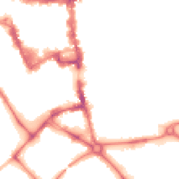 Night-time road noise heatmap for MK42 0AX