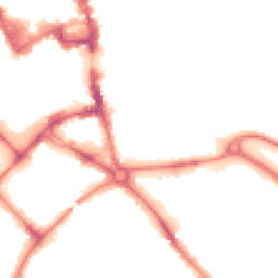 Night-time road noise heatmap for MK42 0BE