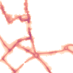 Night-time road noise heatmap for MK42 0BJ