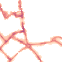 Night-time road noise heatmap for MK42 0BN