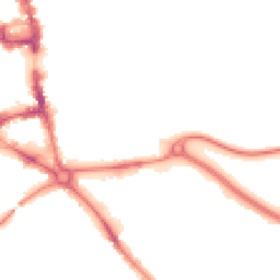 Night-time road noise heatmap for MK42 0BT