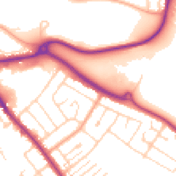 Daytime road noise heatmap for MK42 0BY