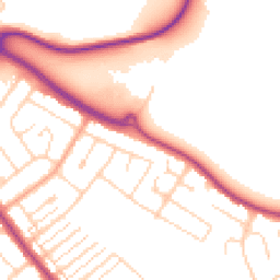 Daytime road noise heatmap for MK42 0BZ