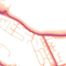 Daytime road noise heatmap for MK42 0DA