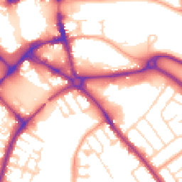 Daytime road noise heatmap for MK42 0DJ