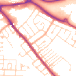 Daytime road noise heatmap for MK42 0DS