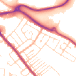 Daytime road noise heatmap for MK42 0DT