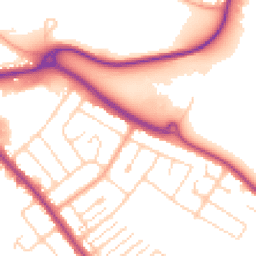 Daytime road noise heatmap for MK42 0DU