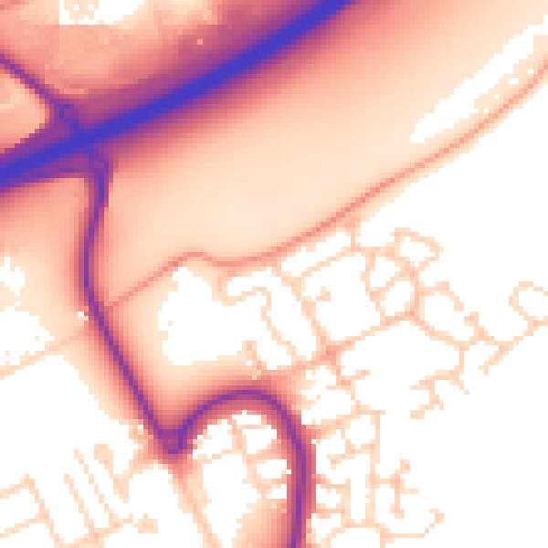 Daytime road noise heatmap for MK42 0GH