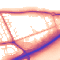Daytime road noise heatmap for MK42 0LN