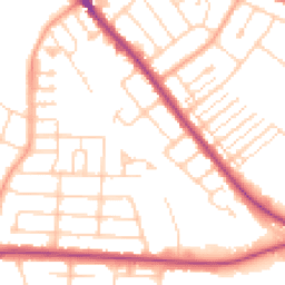 Daytime road noise heatmap for MK42 0QN