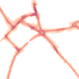 Night-time road noise heatmap for MK42 0RJ