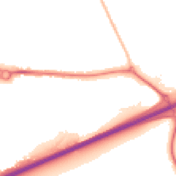 Night-time road noise heatmap for MK42 0SU