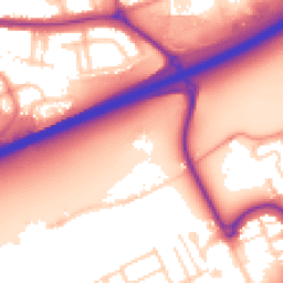 Daytime road noise heatmap for MK42 0TA