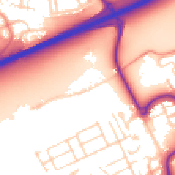Daytime road noise heatmap for MK42 0TB