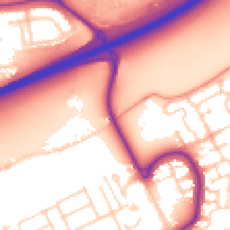 Daytime road noise heatmap for MK42 0TD